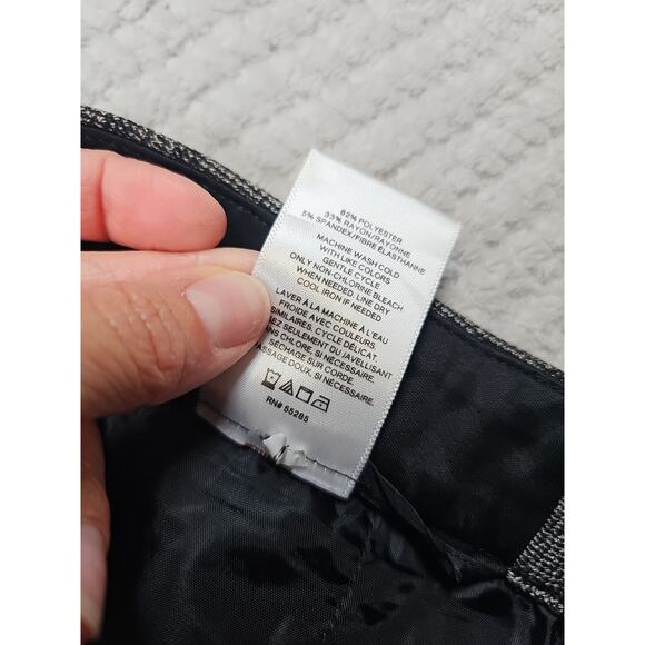 Express Pants Womens 4 Short Ankle High Rise Gray & Black Plaid - Picture 7 of 9